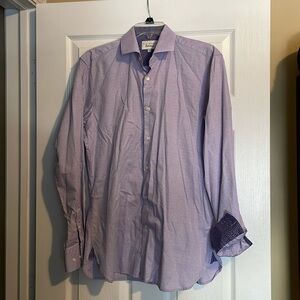 Ted Baker Endurance mens purple long sleeve dress shirt size 15.5 34/35